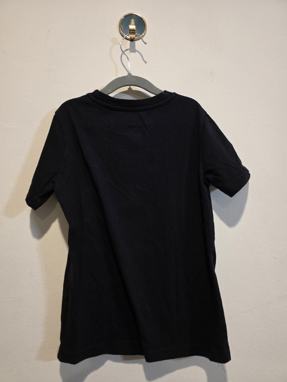 New Balance Black Tee with White Logo - Kids Short Sleeve Size 8 - Picture 4 of 5